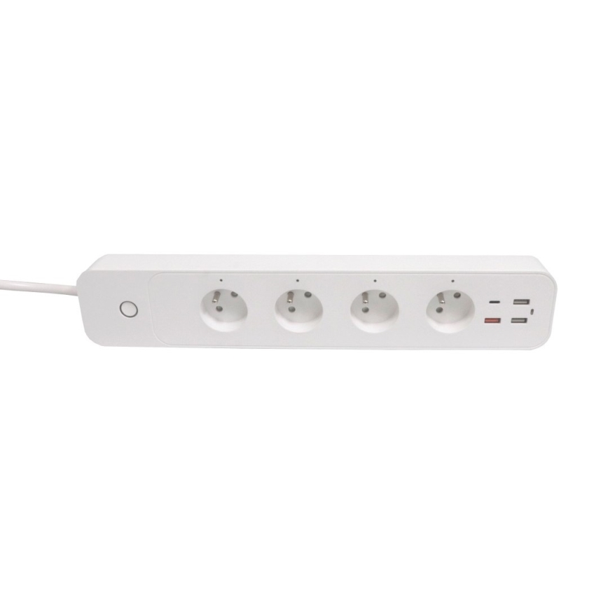 Immax NEO 07771L - Smart-Verlängerungskabel NEO LITE 4x AC + 3x USB + 1x USB-C, Wi-Fi (Tuya)