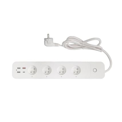 Immax NEO 07771L - Smart-Verlängerungskabel NEO LITE 4x AC + 3x USB + 1x USB-C, Wi-Fi (Tuya)