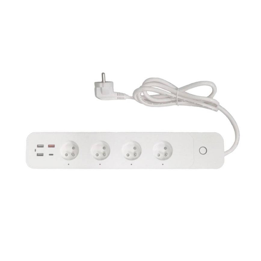 Immax NEO 07771L - Smart-Verlängerungskabel NEO LITE 4x AC + 3x USB + 1x USB-C, Wi-Fi (Tuya)