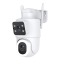 Immax NEO 07783L - Intelligente Außenkamera mit DOUBLE-Sensor 355° Schwenk-/Neigefunktion 2x2MP IP65 Wi-Fi Tuya
