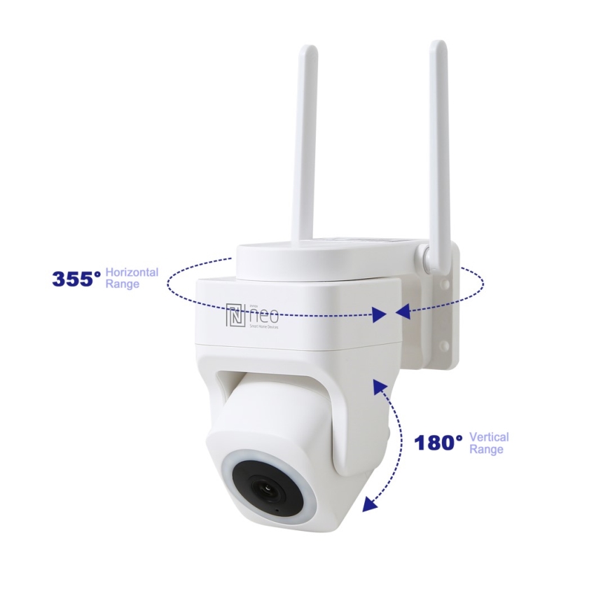 Immax NEO 07793L - Intelligente Außenkamera mit CUBE-Sensor 4MP 5V IP65 Wi-Fi Tuya