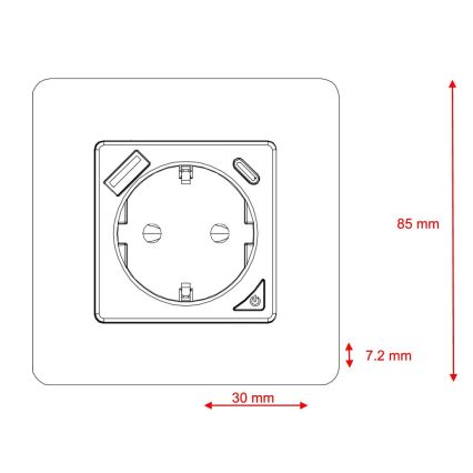 Immax NEO 07800L - Smart-Steckdose 16A/230V + 1xUSB-A+1xUSB C Tuya