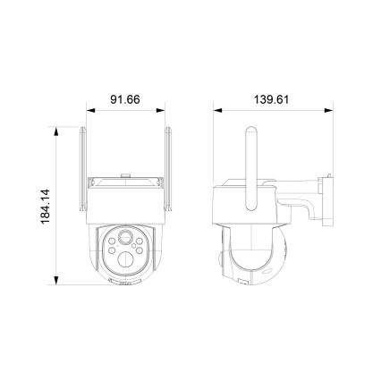 Immax NEO 07804L - Intelligente, solarbetriebene Außenüberwachungskamera mit Sensor, 9000-mAh-Akku und Schutzklasse IP65