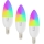 Immax NEO 07808C - Set 3x LED RGB+CCT dimmbares Leuchtmittel E14/4,8W/230V Wi‑Fi Tuya