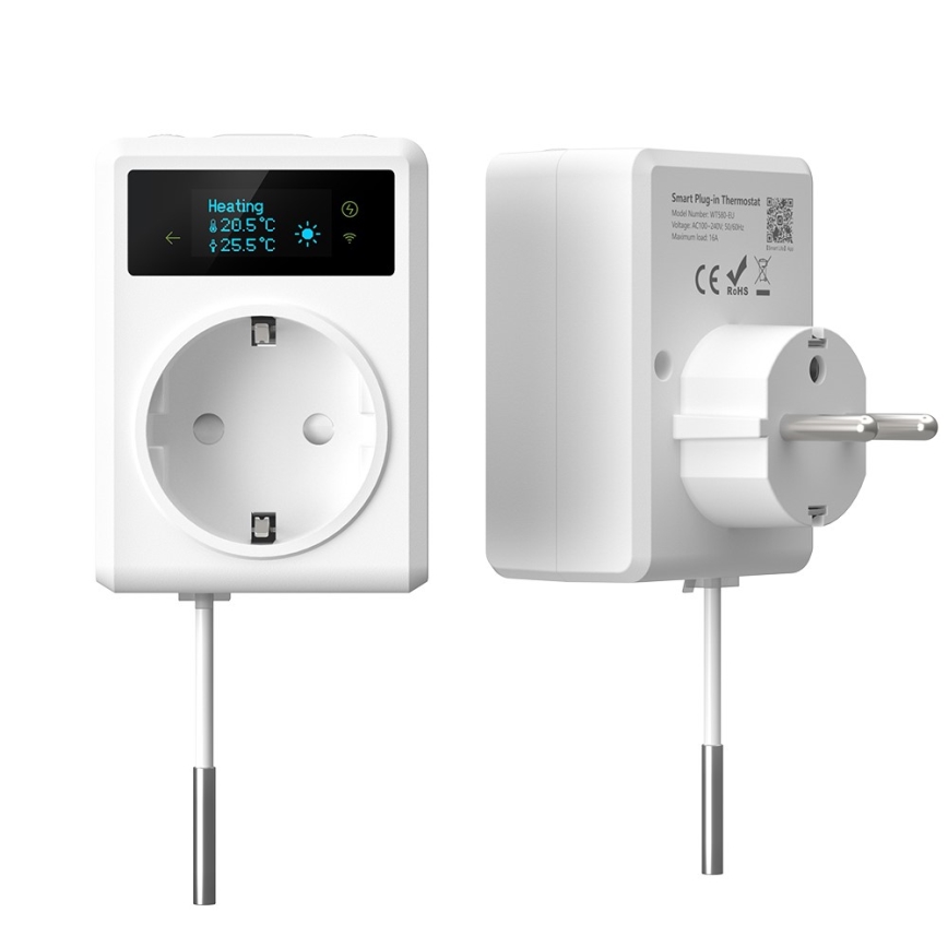 Immax NEO 07811L - Smart-Steckdose mit Thermometer F 3680W Tuya Wi‑Fi