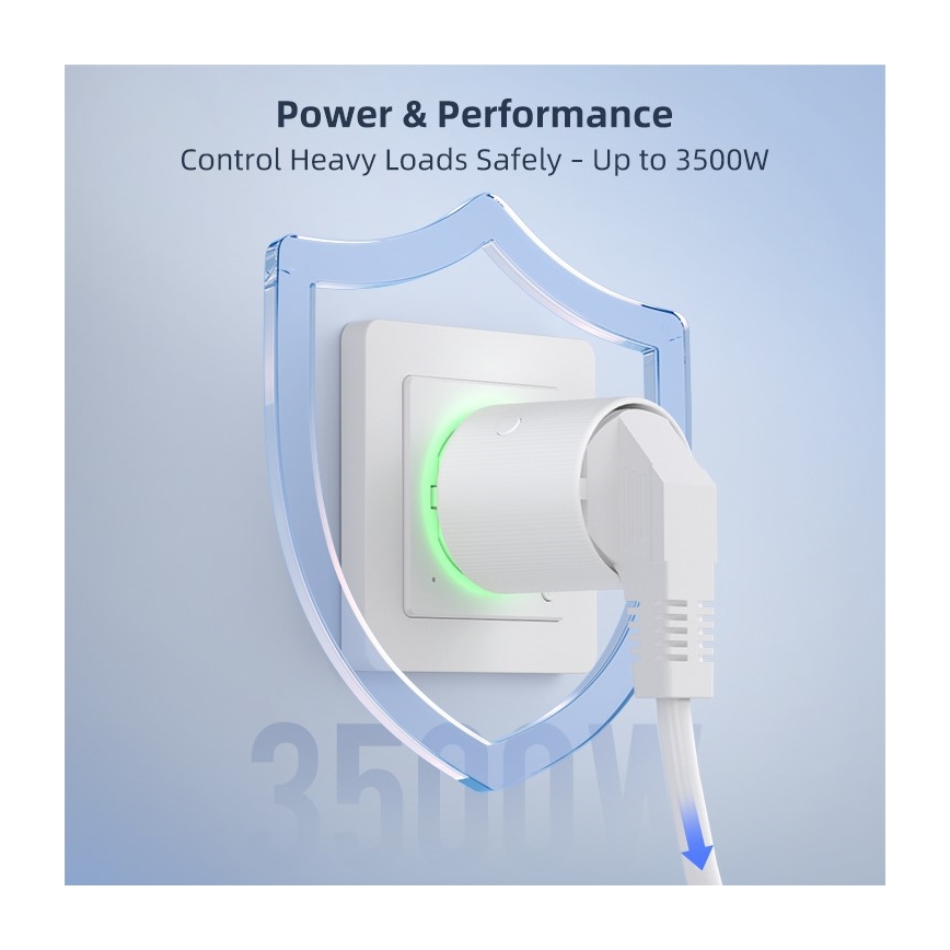 Immax NEO 07813L - Intelligente Steckdose Typ F, 3500 W, Tuya Wi-Fi