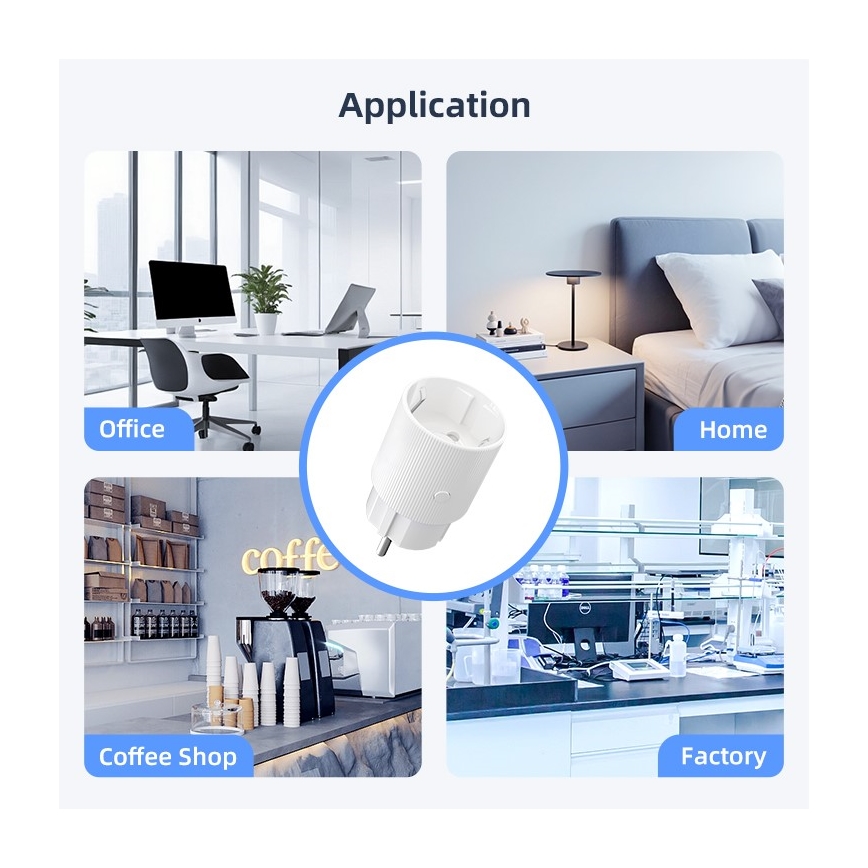 Immax NEO 07813L - Intelligente Steckdose Typ F, 3500 W, Tuya Wi-Fi