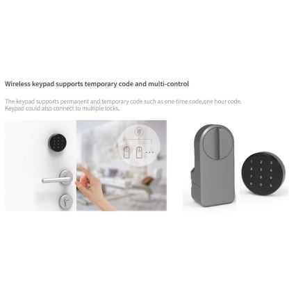 Immax NEO 07815L - Smartes Türschloss mit Tastenfeld 4xAA + 2xAA Tuya