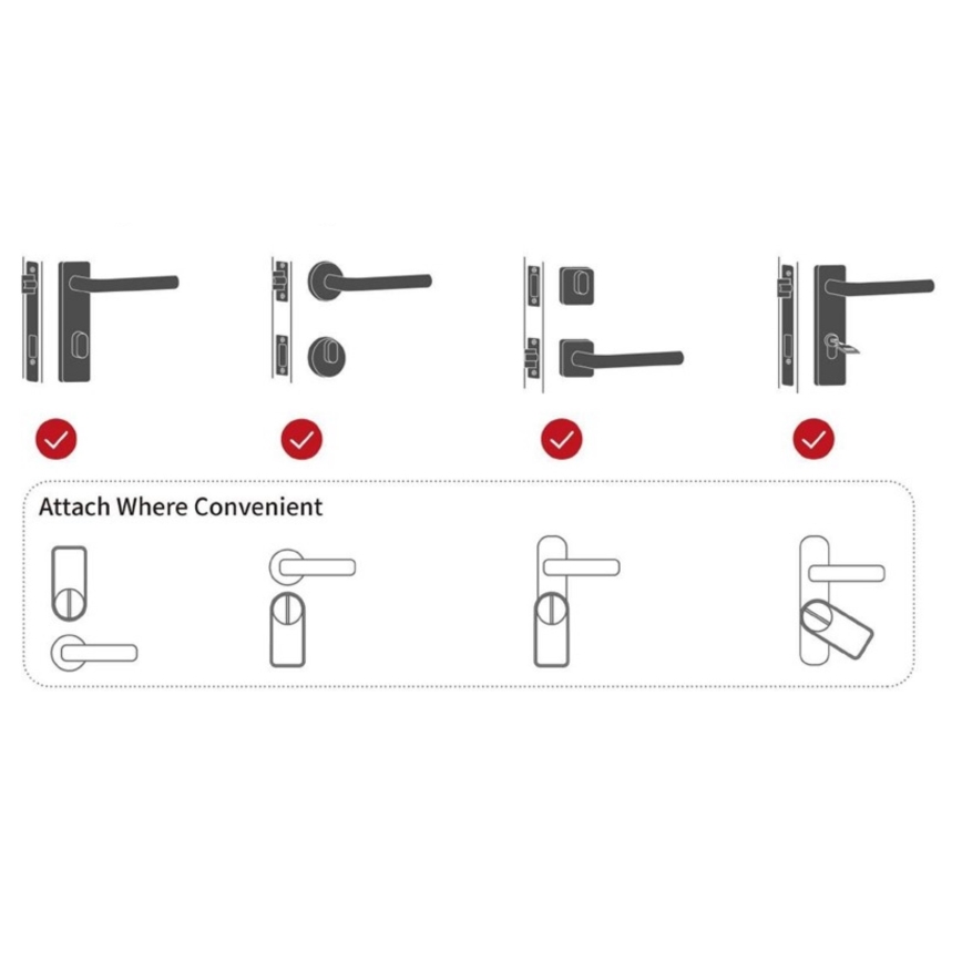 Immax NEO 07815L - Smartes Türschloss mit Tastenfeld 4xAA + 2xAA Tuya