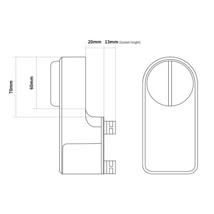 Immax NEO 07815L - Smartes Türschloss mit Tastenfeld 4xAA + 2xAA Tuya