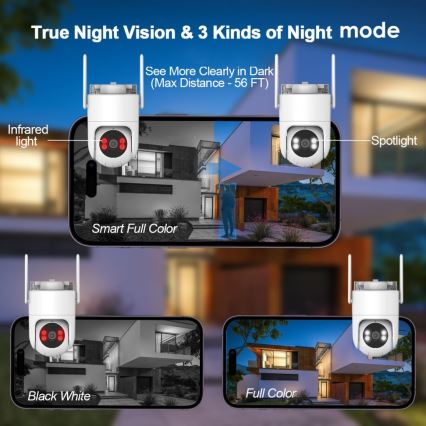 Immax NEO 07819L - Smart-Außenkamera mit 4-MP-Sensor, 5V, IP65, Tuya Wi-FI