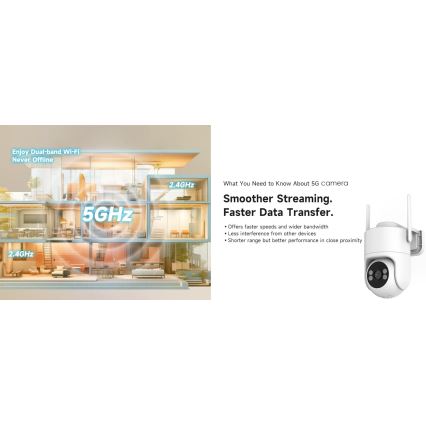 Immax NEO 07819L - Smart-Außenkamera mit 4-MP-Sensor, 5V, IP65, Tuya Wi-FI
