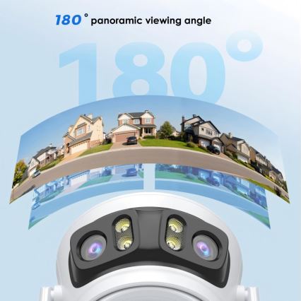 Immax NEO 07823L - Intelligente Außenkamera mit 2MP+2MP+2MP-Sensor, 5 V, Tuya Wi‑Fi