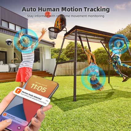 Immax NEO 07825L - Smarte Außenkamera mit DOME-Sensor, 5 MP, 230 V, IP66, TUYA, Wi‑Fi