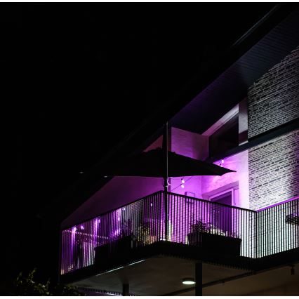 LED RGB + CCT Dimmbare Outdoor-Lichterkette GARLAND 15xLED/1W/230V 15m Wi-Fi Tuya IP65 + Fernbedienung