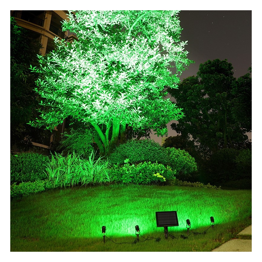 Immax NEO 07903L – Dimmbare LED-RGB-Solarleuchte REFLECTORES 4xLED/1W/5,5V IP65 Tuya
