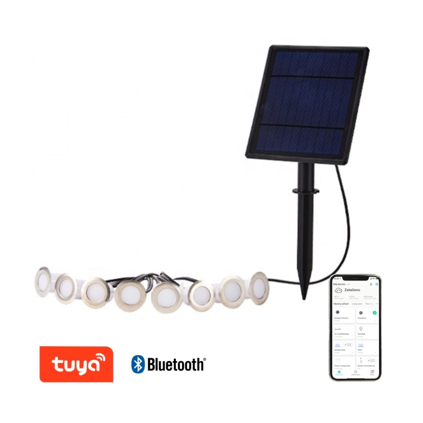 Immax NEO 07905L - Dimmbare LED-RGB-Solarleuchte ESTRELAS 8xLED/0,25W/5V IP65 Tuya 2200 mAh