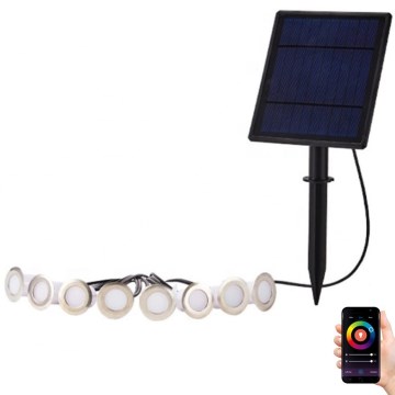 Immax NEO 07905L - LED RGB dimmbares Solarleuchte ESTRELAS 8xLED/0,25W/5V IP65 Tuya 2200 mAh