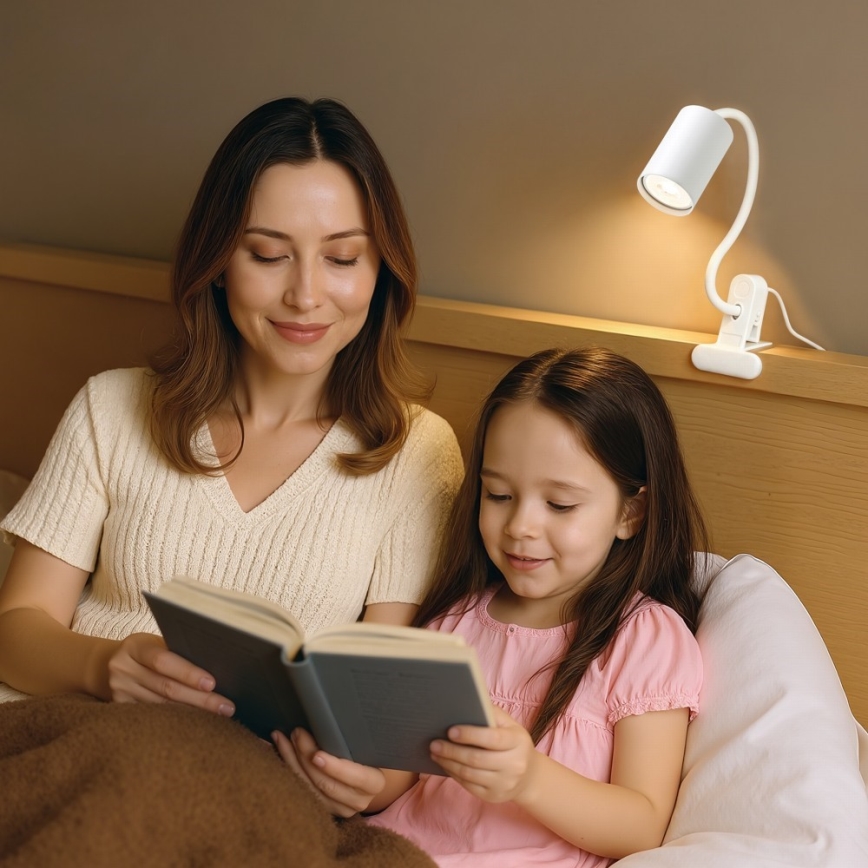 Immax NEO 08294L - Flexible Klemmlampe PUNTO 1xGU10/9W/230V weiß