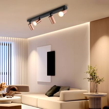 Immax NEO 08303L - Deckenstrahler PUNTO 4xGU10/9W/230V Roségold