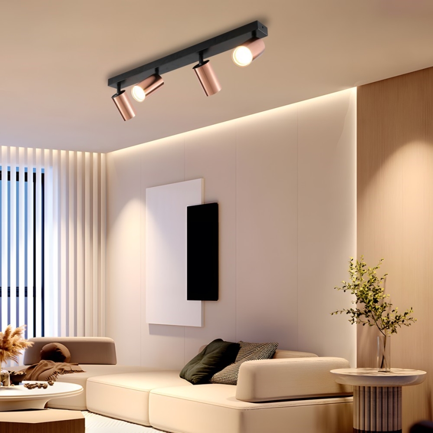 Immax NEO 08303L - Deckenstrahler PUNTO 4xGU10/9W/230V Roségold