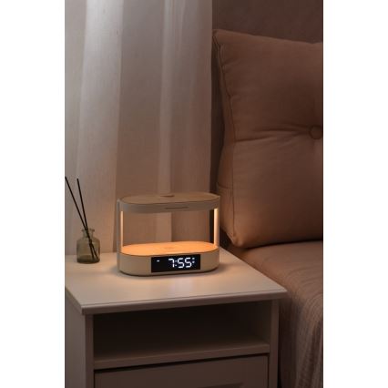 Immax NEO 09111L - dimmbare LED-Tischlampe mit Wecker und Ladefunktion TRIPLE DOCK LED/1,5W/5V