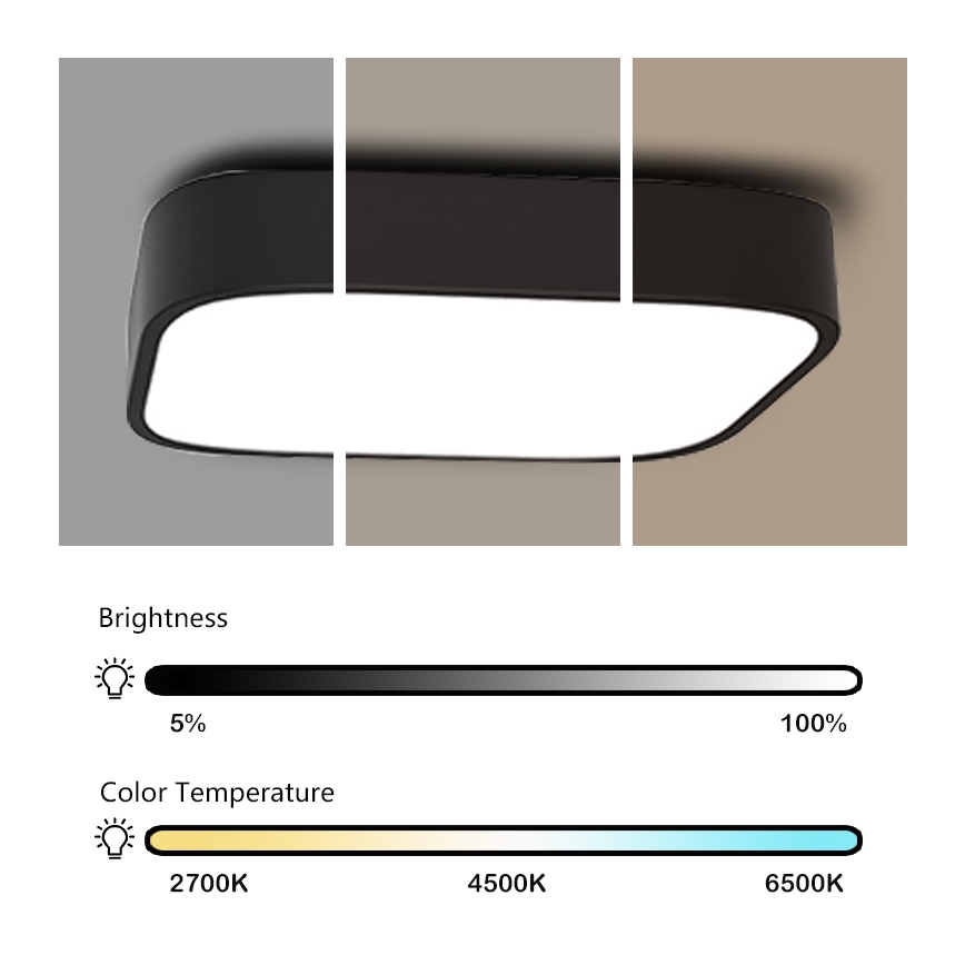 Immax NEO - Dimmbare LED Deckenleuchte RECUADRO LED/56W/230V + Fernbedienung Tuya