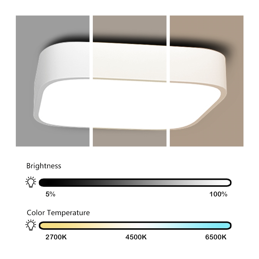 Immax NEO - Dimmbare LED Deckenleuchte RECUADRO LED/56W/230V + Fernbedienung Tuya