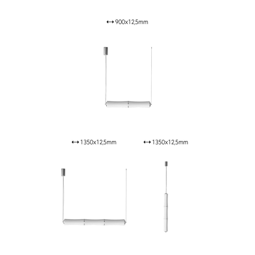 Immax NEO - Dimmbare LED Hängeleuchte BAMBOOS LED/45W/230V 135 cm + Fernbedienung Tuya
