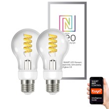 Immax Neo - SET 2x dimmbare LED Glühbirne FILAMENT E27/5W/230V 2700-6000K