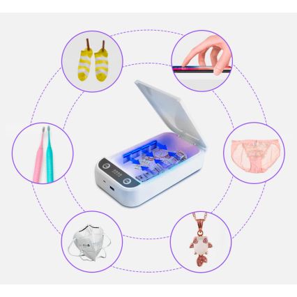 UVC-Sterilisator für Atemschutzmasken und kleine Gegenstände Qi-Ladung/9W/5V weiß