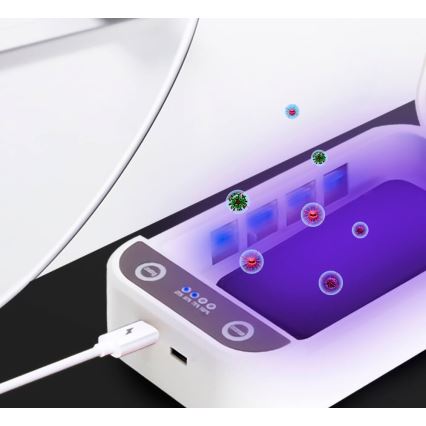 UVC-Sterilisator für Atemschutzmasken und kleine Gegenstände Qi-Ladung/9W/5V weiß