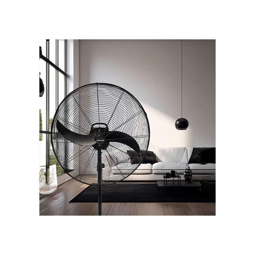 Industrieller Standventilator 115 W/230 V 188 cm schwarz
