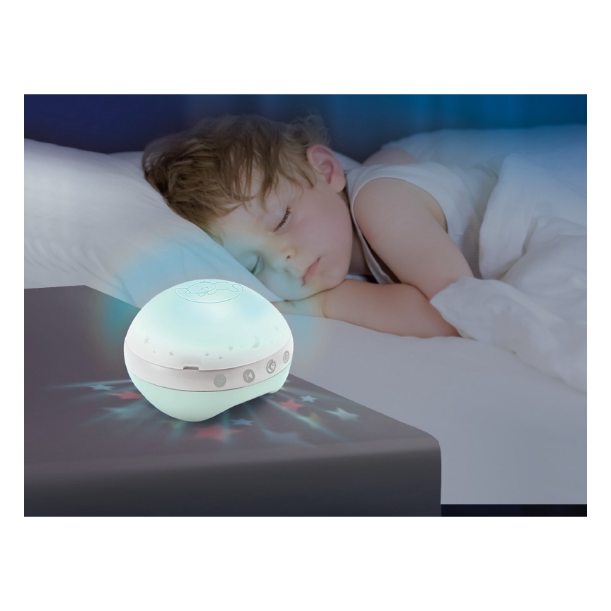 Infantino - Kinderbett-Mobile mit Melodie und Projektor 3in1 3xAAA grün