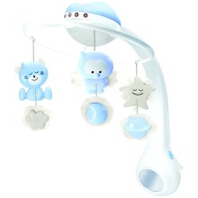 Infantino – Kinderbettchen-Mobile mit Musik 3in1 3xAAA blau