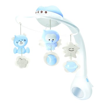 Infantino - Mobile mit Melodie 3in1 für das Babybett, 3xAAA, blau