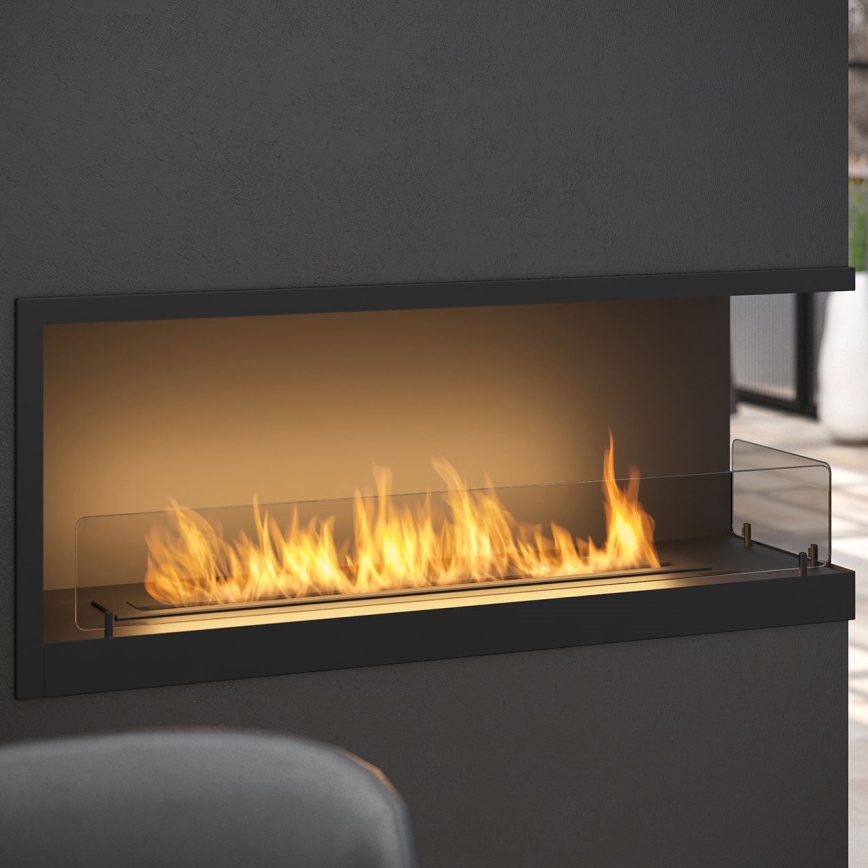 InFire – BIO-Eckkamin 110x45 cm 3kW schwarz