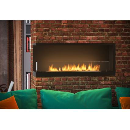 InFire – BIO-Eckkamin 110x45 cm 3kW schwarz