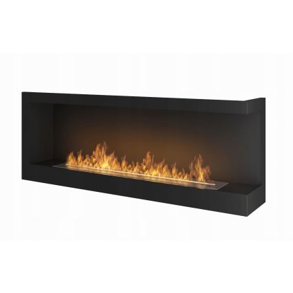 InFire - BIO-Eckkamin 45x120 cm 3kW schwarz