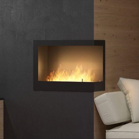 InFire - BIO-Eckkamin 45x60 cm 3kW schwarz