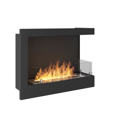 InFire - BIO-Eckkamin 45x60 cm 3kW schwarz