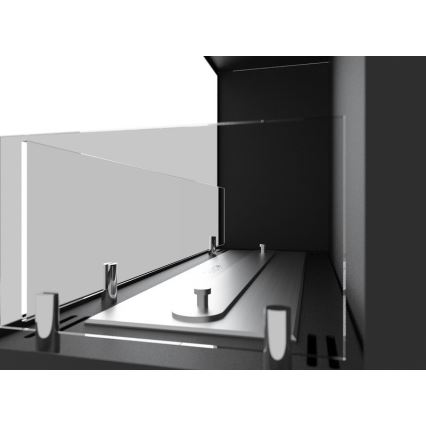 InFire - BIO-Eckkamin 45x90 cm 3kW schwarz