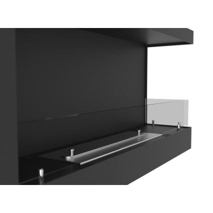 InFire - BIO-Eckkamin 45x90 cm 3kW schwarz