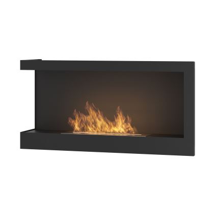 InFire - BIO-Eckkamin 45x90 cm 3kW schwarz