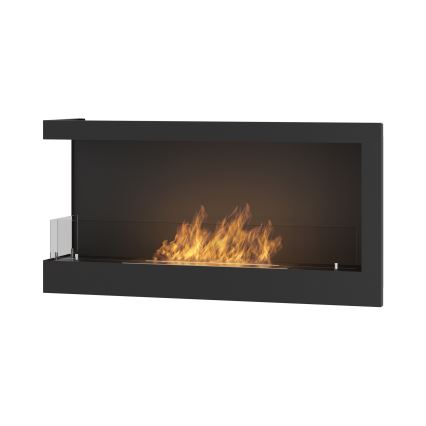 InFire - BIO-Eckkamin 45x90 cm 3kW schwarz