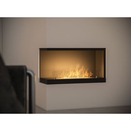 InFire – BIO-Eckkamin 80x45 cm 3kW schwarz