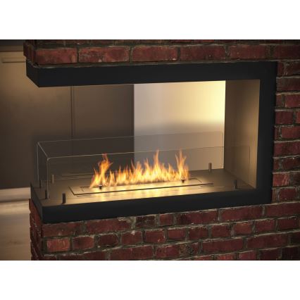 InFire – BIO-Eckkamin 80x50 cm 3kW bifazial