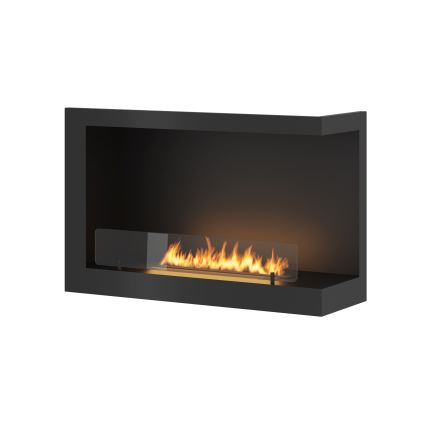 InFire – BIO-Eckkamin 84x54 cm 3kW schwarz