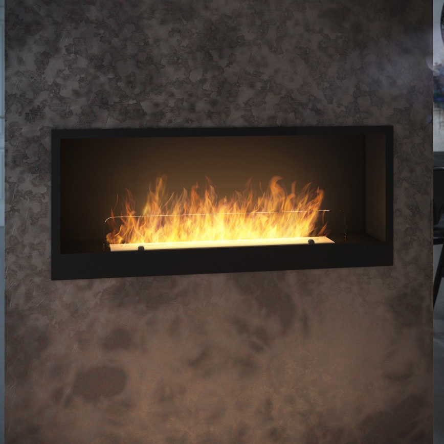 InFire – BIO-Einbaukamin 120x50 cm 3kW schwarz