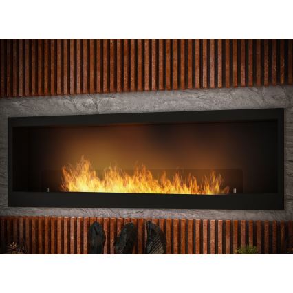 InFire - BIO-Einbaukamin 150x50 cm 4,2kW schwarz